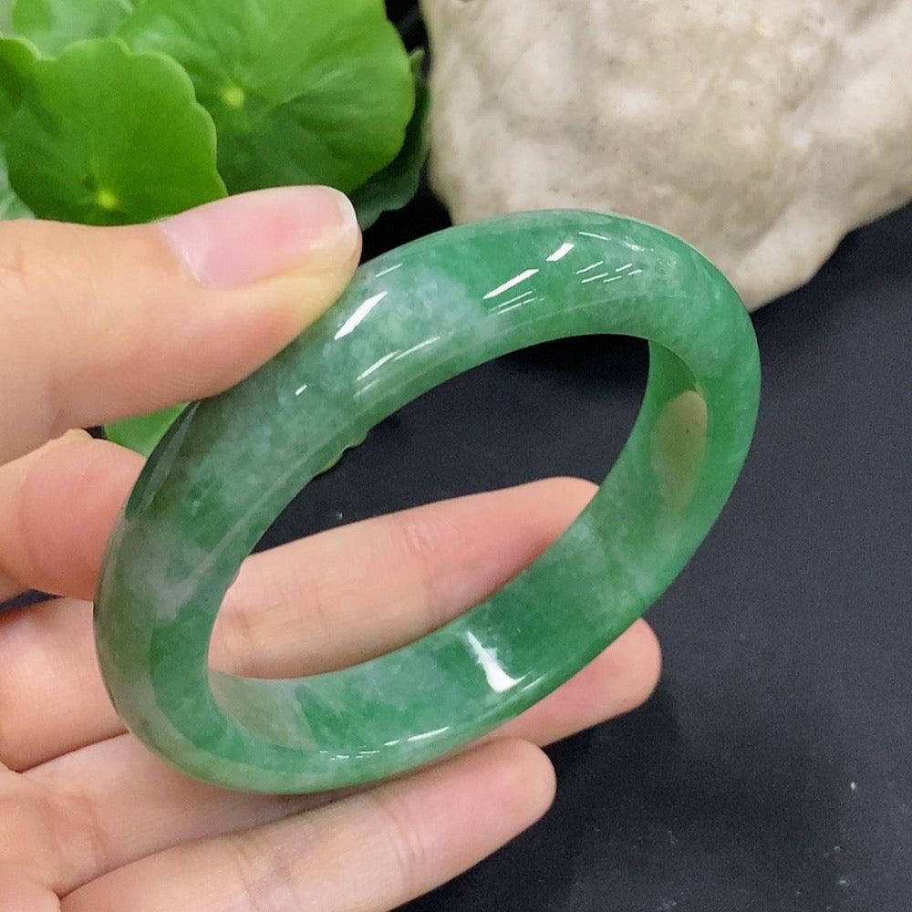 Jadeite Round Bangle Total Weight Approx.55.4g Size 54.3