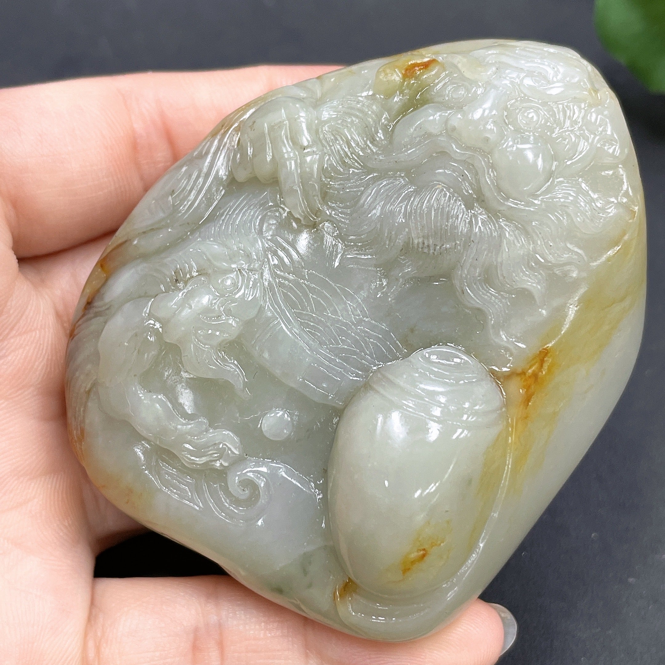 Hetian Jade Handheld Carving - Zhong Kui - Undetermined Skin Color Origin - Total Weight Approx. 166.8g
