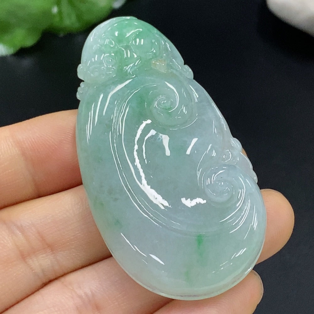Jadeite Ruyi Pendant Total Weight About 31.34 Grams