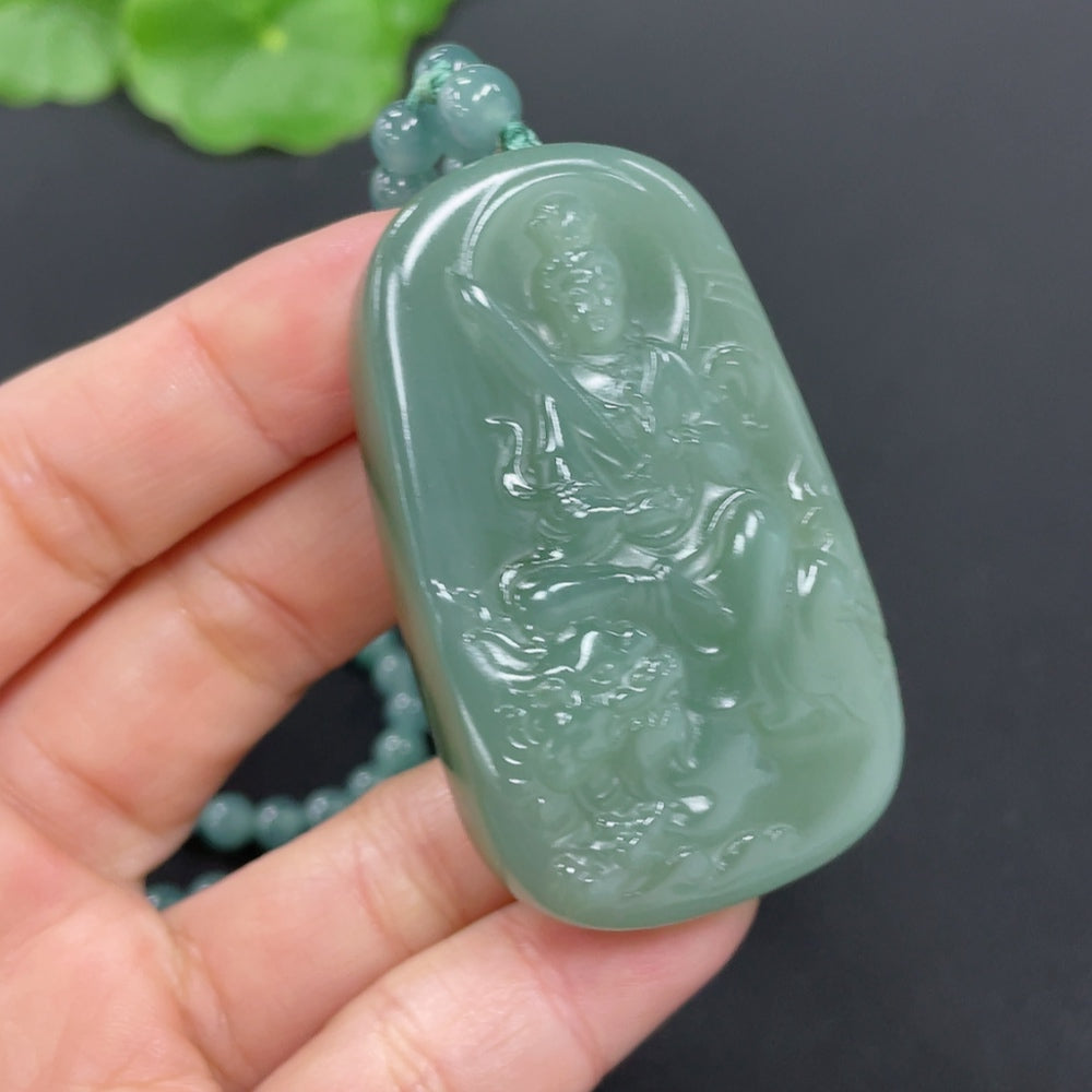 和田玉吊墜 文殊菩薩