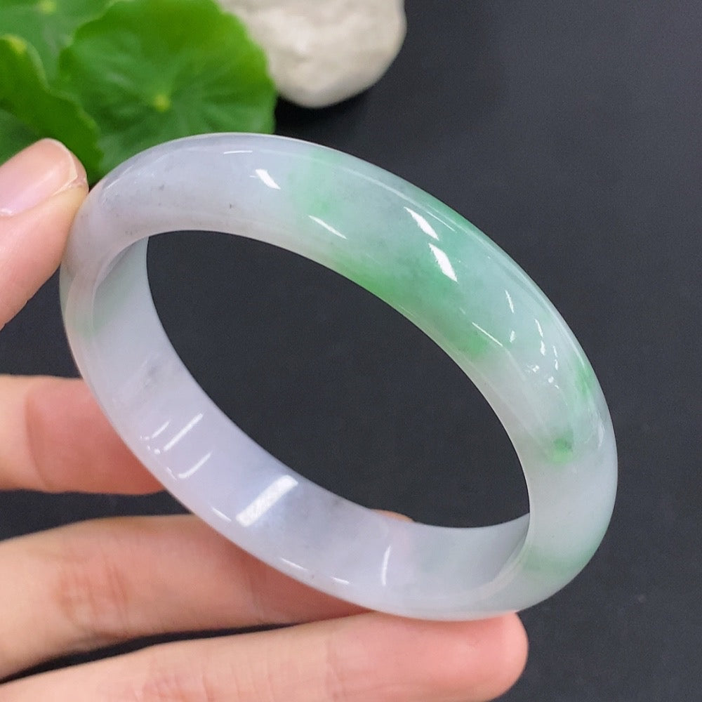 Jadeite Round Bangle Size 55mm Total Weight Approx. 47.1g