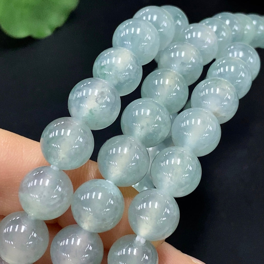 翡翠ビーズネックレス 約10.3mm 総重量約98.61g【総額:10,725米ドル】