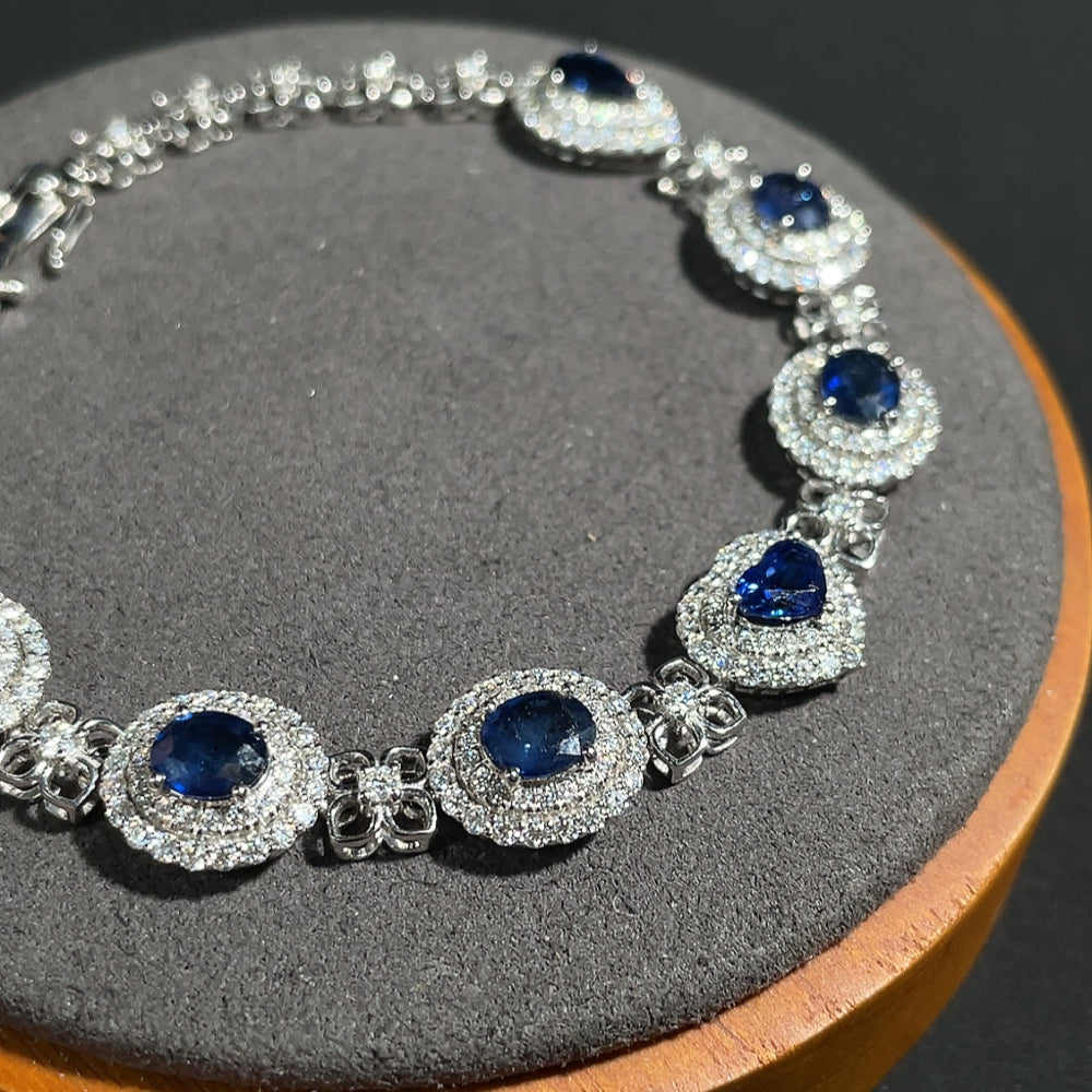 Sapphire Bracelet Non-Diamond 18K Gold
