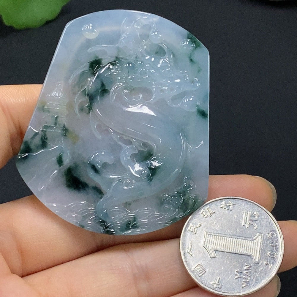 Jadeite Dragon Pendant Total Weight Approx. 24.5g