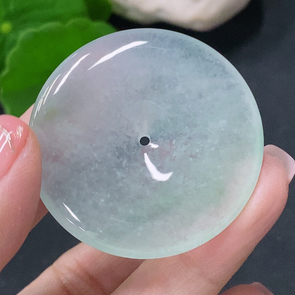 Jadeite Pendant Peace Buckle Total Weight Approximately 17.49g