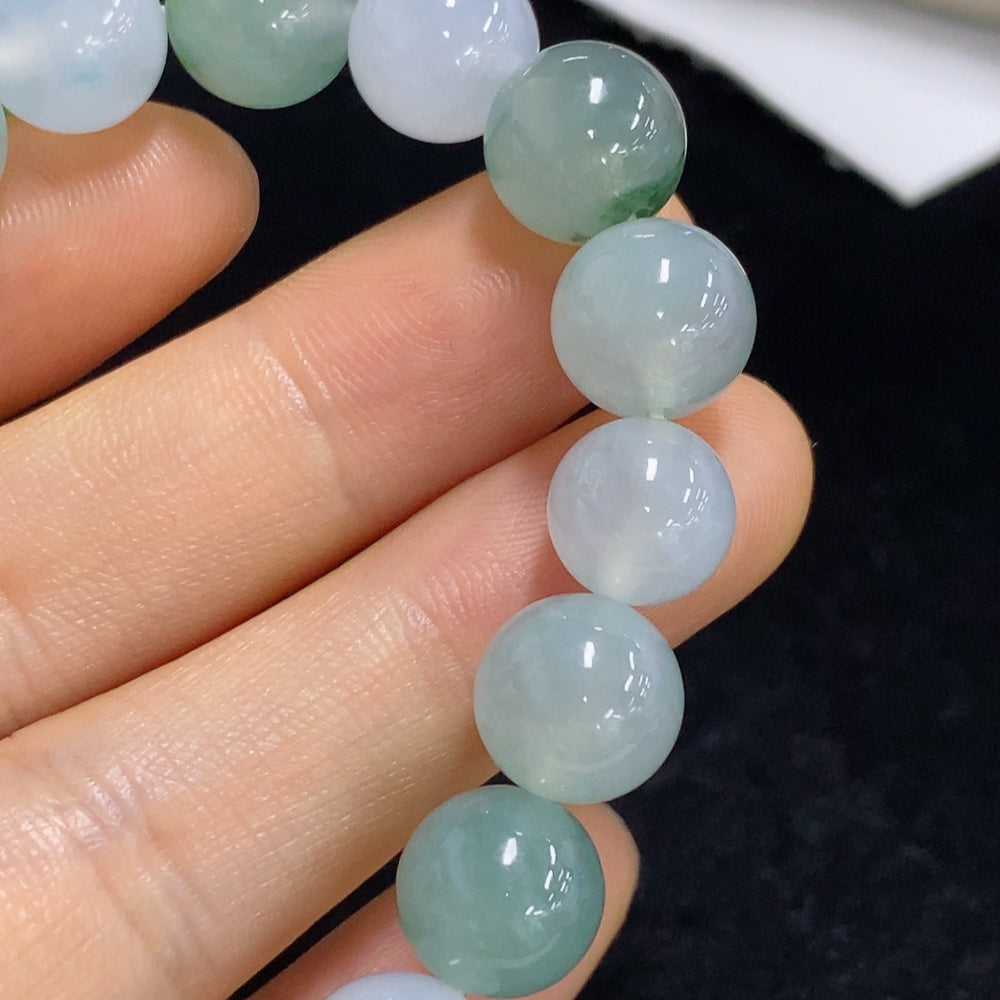 Jadeite Beaded Necklace . 10mm About | Huiliu Certified