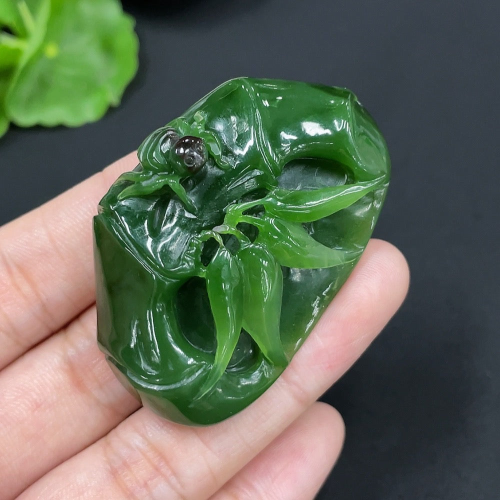 Hetian Jade Pendant Bamboo Knot Total Weight Approx. 29.6g