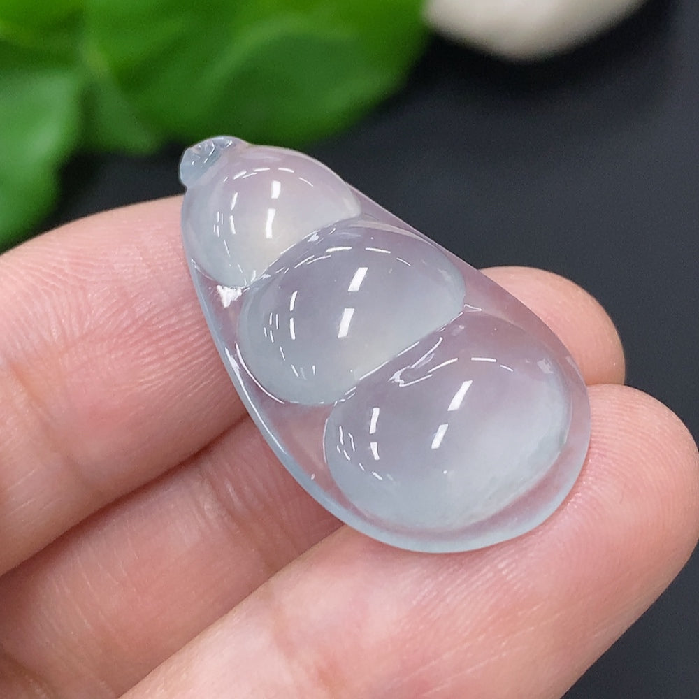 Jadeite Blessed Bean Inlay Piece . | Huiliu Certified