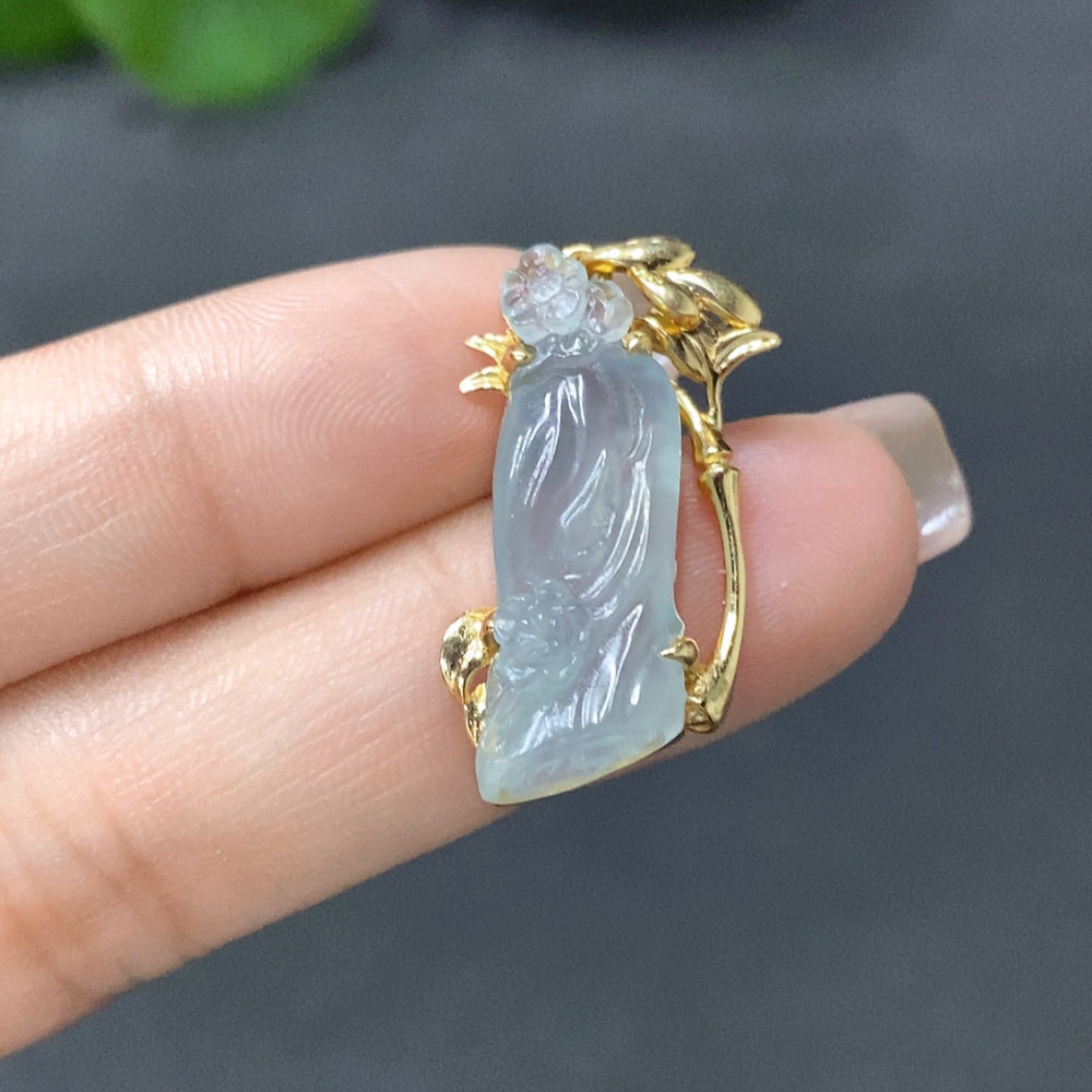 Jadeite Pendant with Setting, . | Huiliu Certified