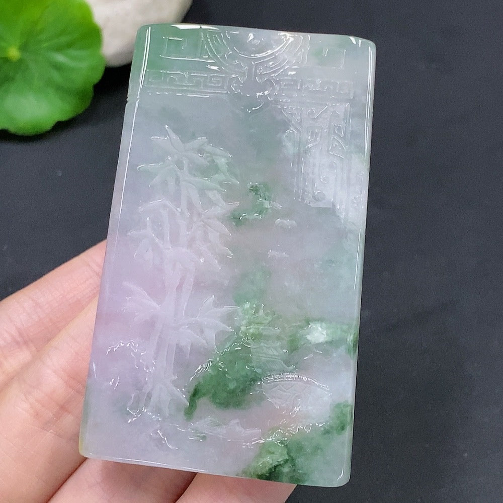 Jadeite Ascending Success Pendant, Total Weight Approx. 55.1g