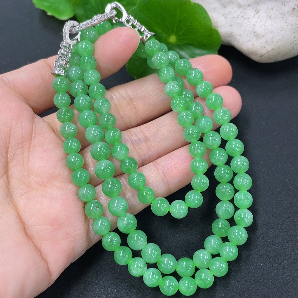 Jadeite Bracelet Approx.5.4/6.2mm Total Weight Approx.34.16g