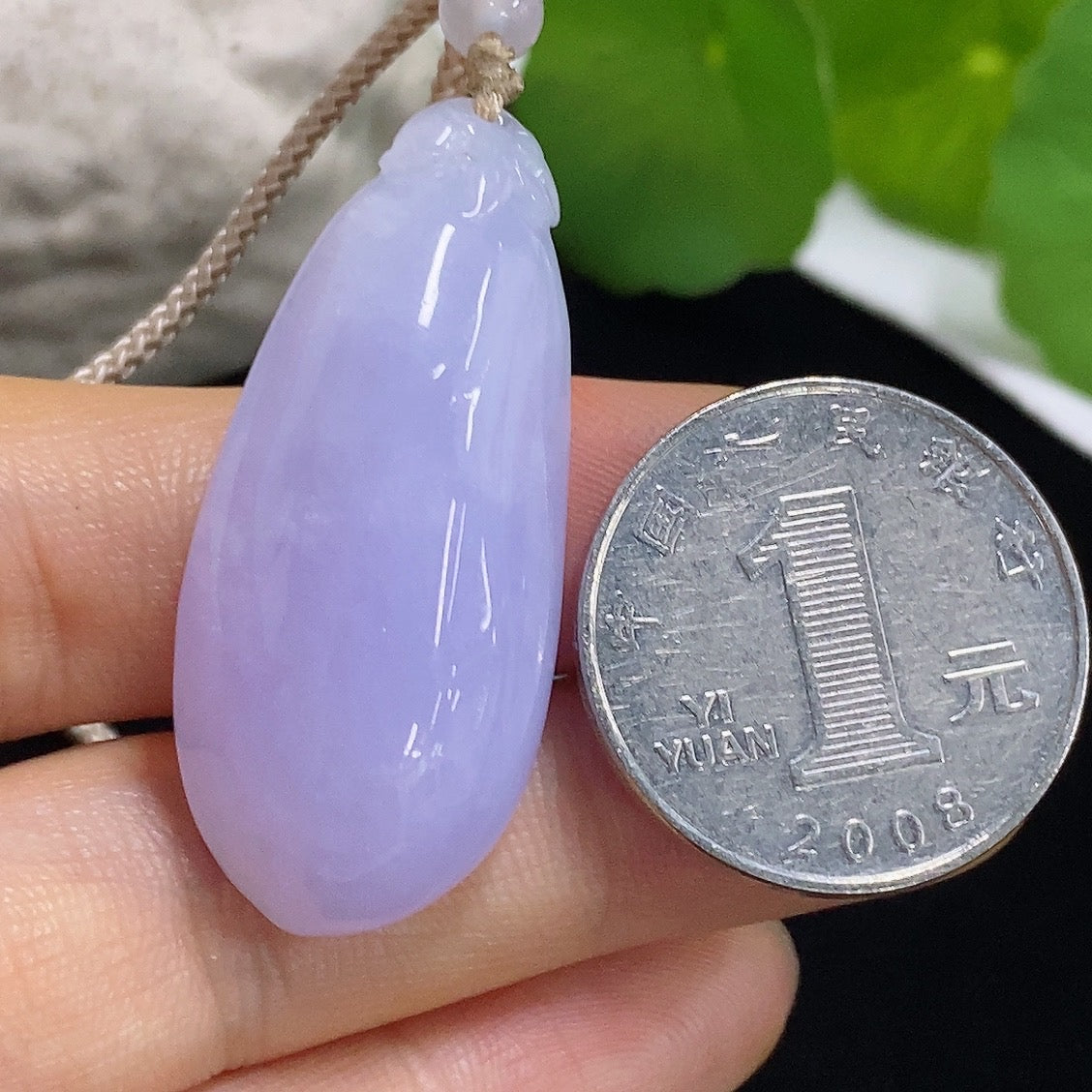 Jadeite Auspicious Gourd Pendant Non-Gold (Including Cord Weight)