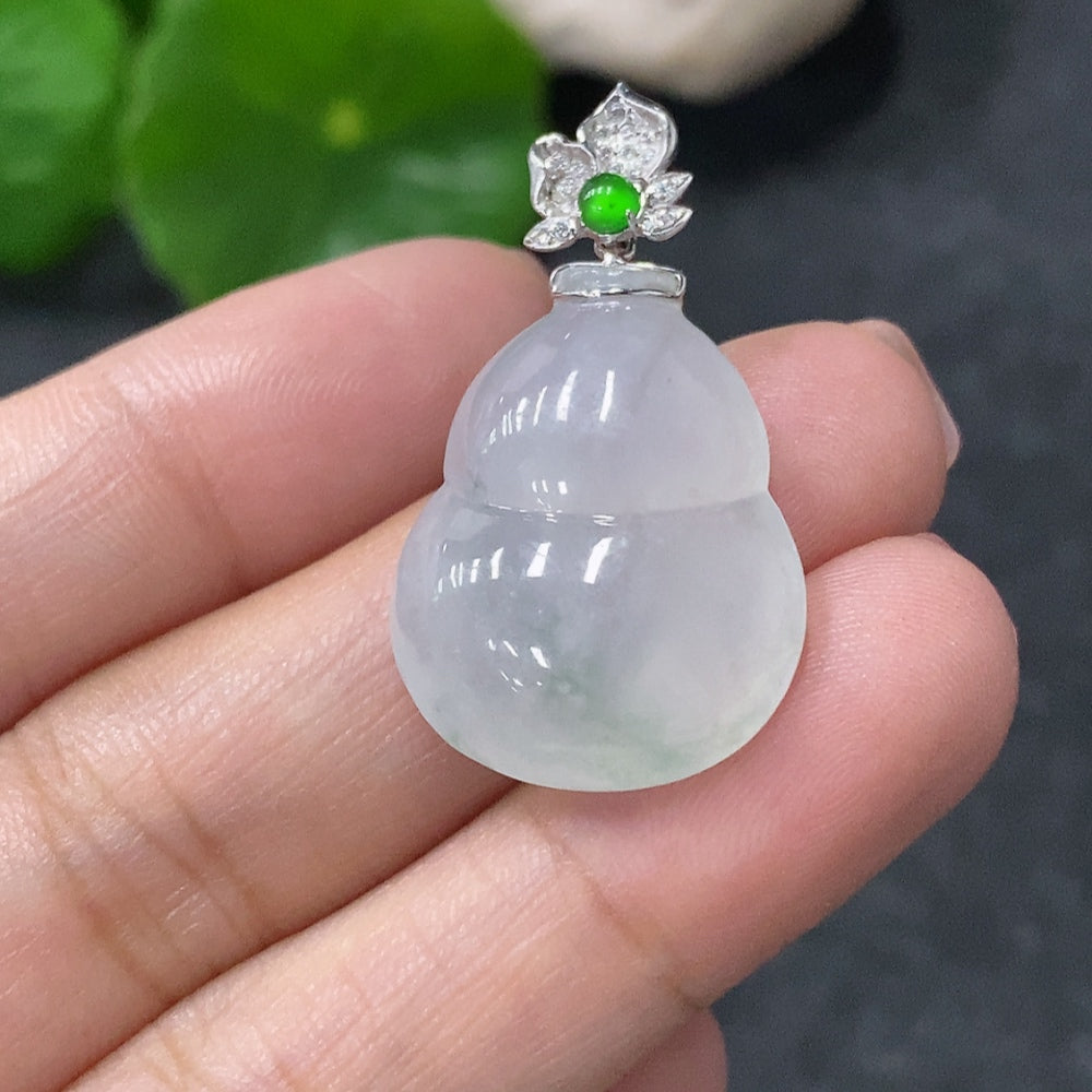 Jadeite Pendant Gourd Non-Diamond . | Huiliu Certified
