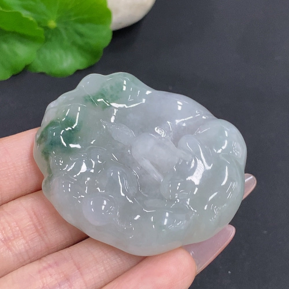 Jadeite Guanyin Pendant Total Weight Approx. 59g