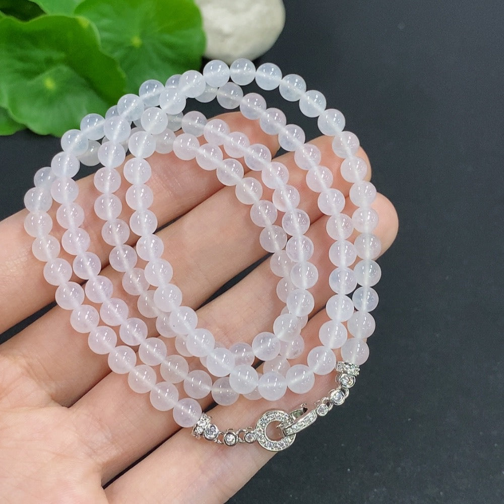 Jadeite Bead Necklace Non-Gold