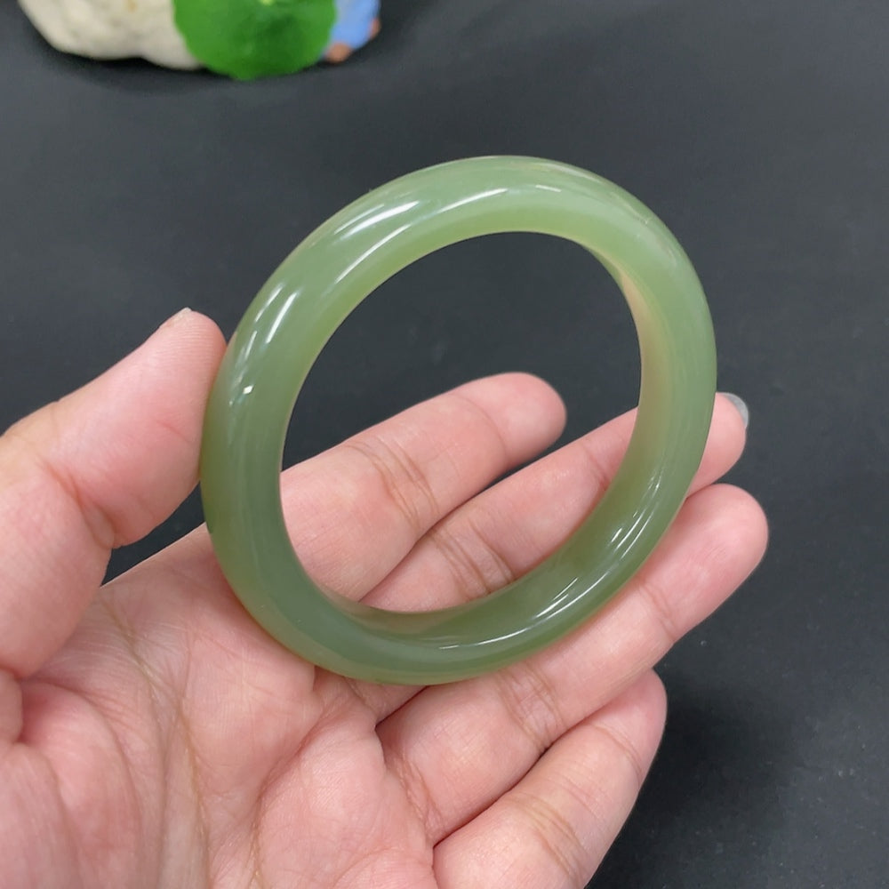 Hetian Jade Round Bracelet Size 56 Total Weight Approx. 46g