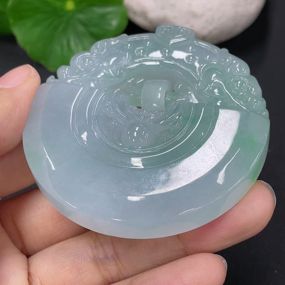 Jadeite Antique Pendant Total Weight Approximately 73g