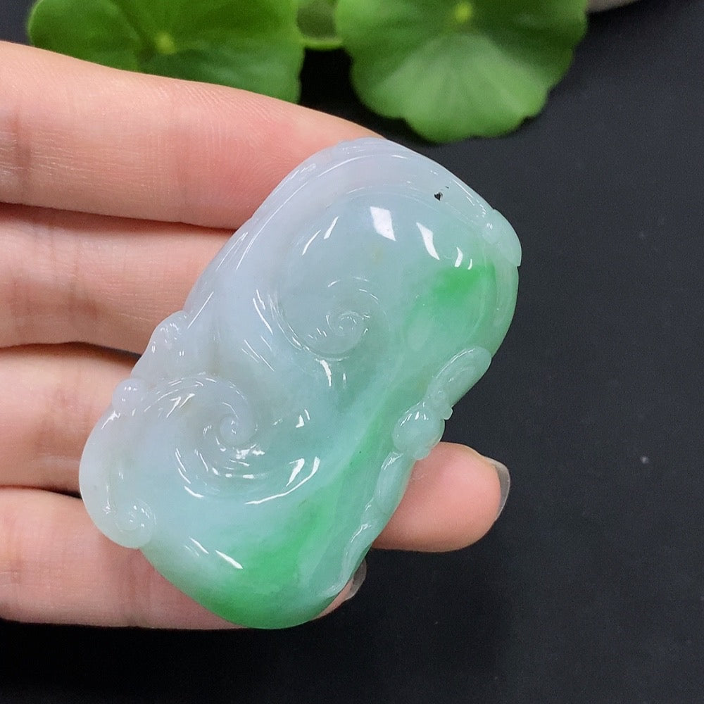 Jadeite Ruyi Pendant Total Weight Approx. 35.92g