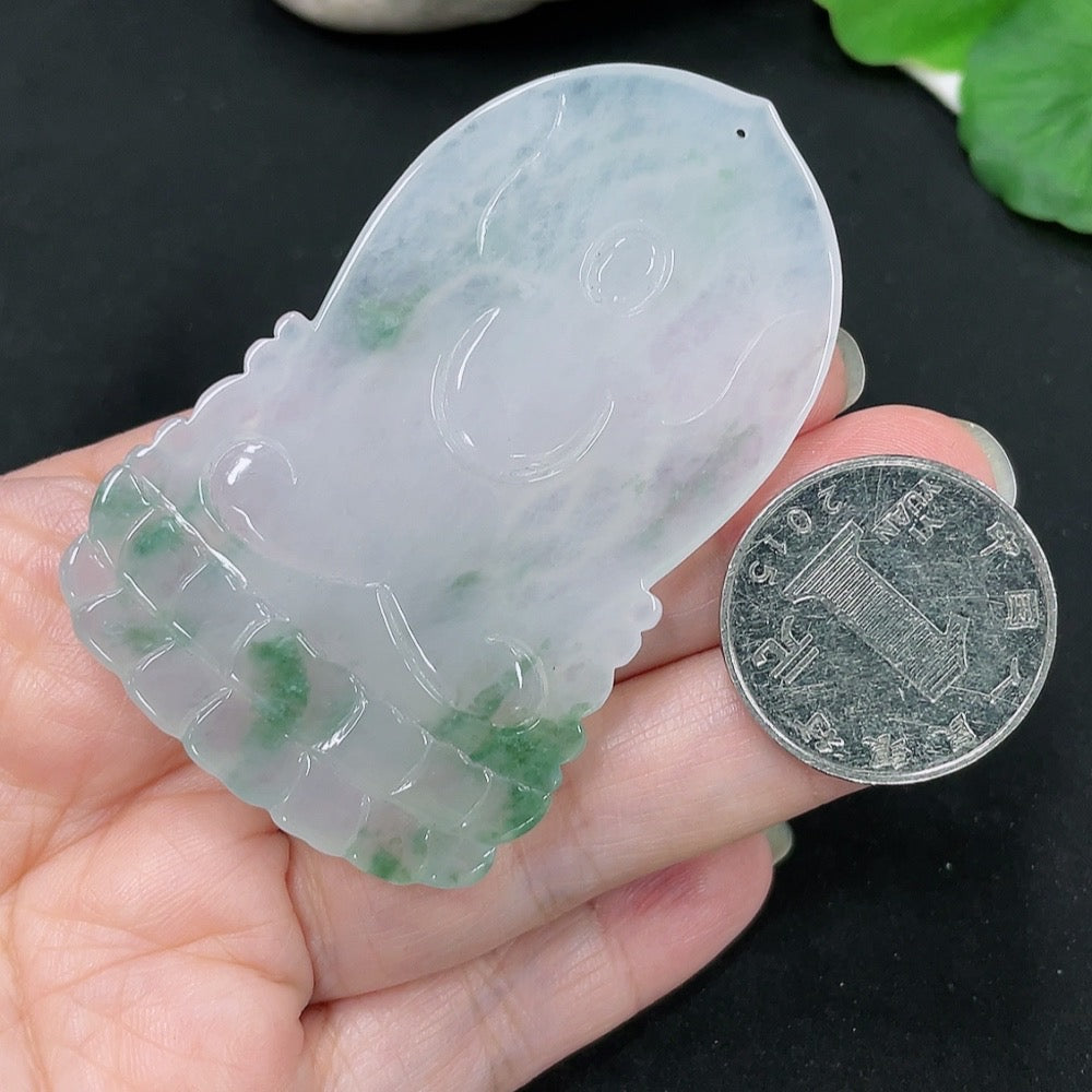 Jadeite Buddha Pendant, Total Weight Approximately 31.5g