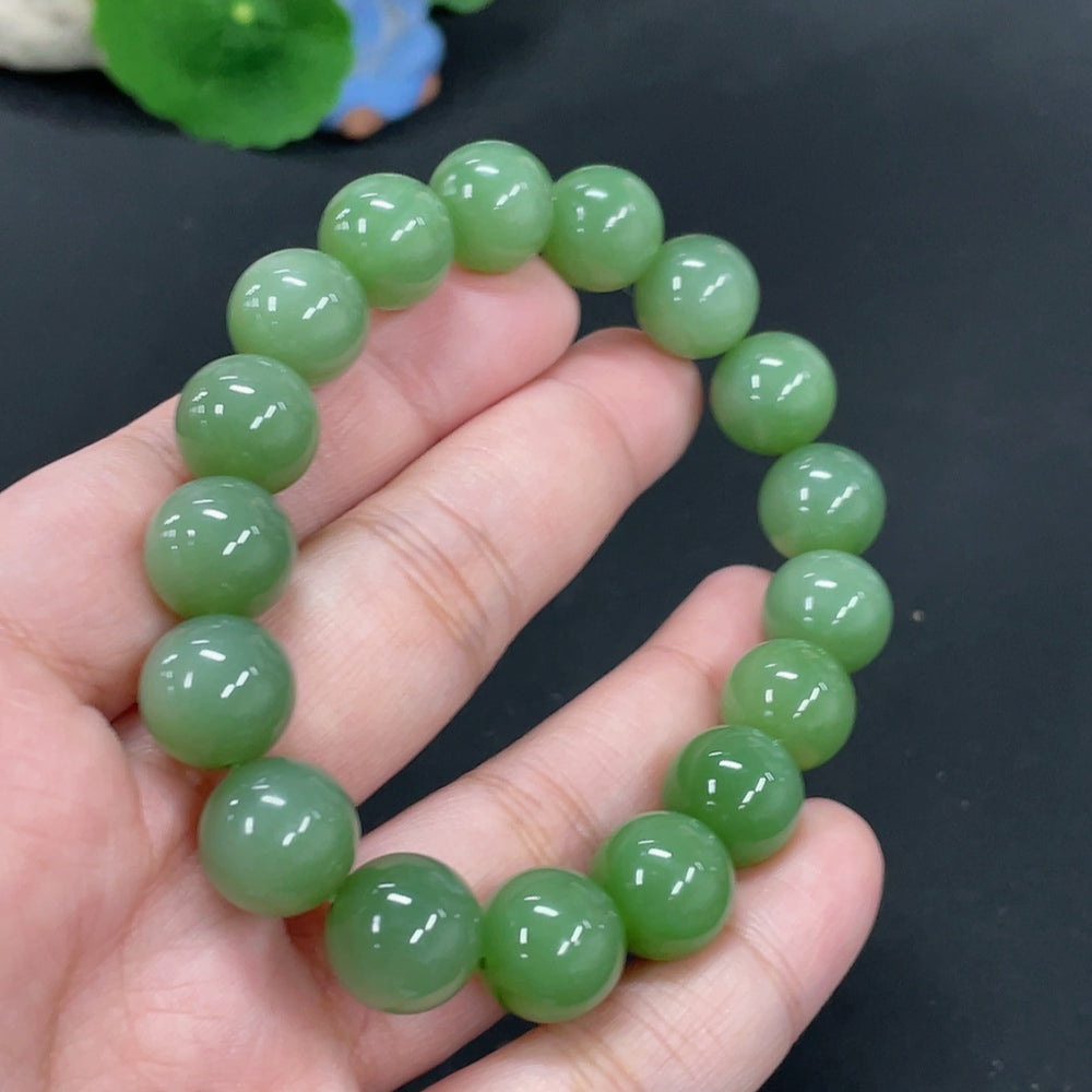 Hetian Jade Bracelet, approx. 11.8mm, total weight approx. 46.9g