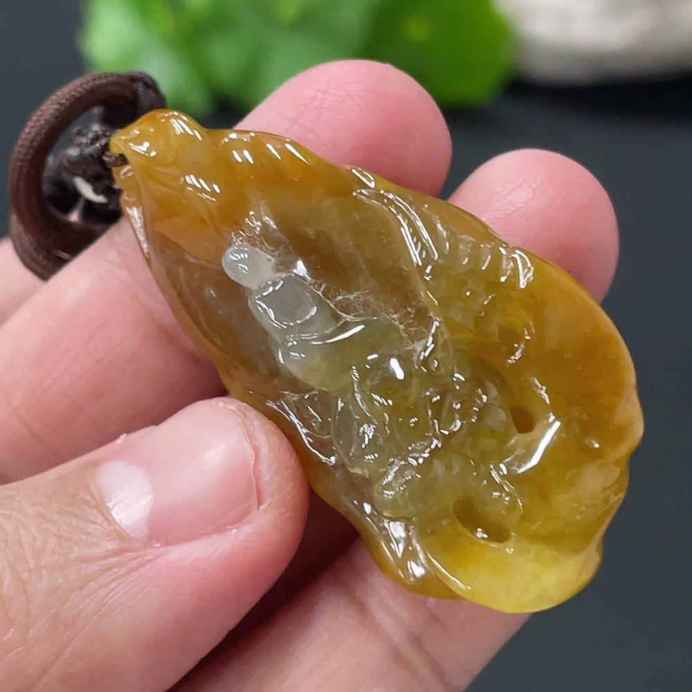 Jadeite Enlightenment Pendant | Huiliu Certified