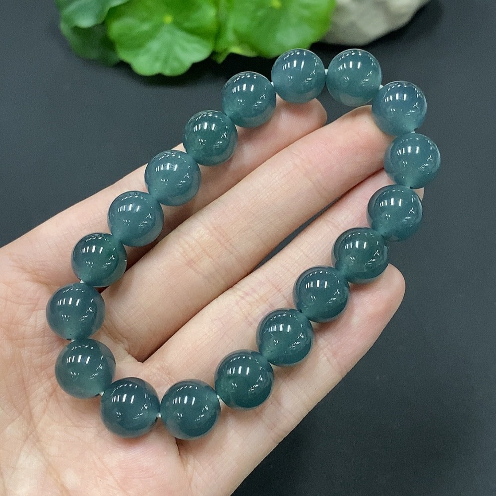 Jadeite Bead Necklace Approx. 11.4mm