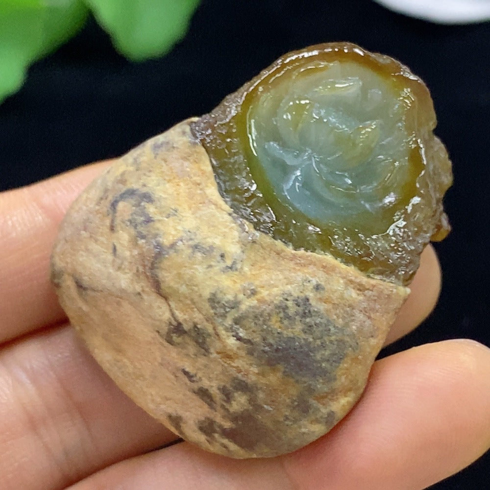 Jadeite Lotus Pendant . | Huiliu Certified