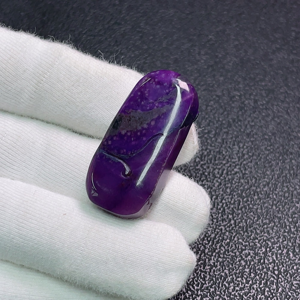 Sugilite pendant with other mineral components, purple only, total weight approximately 11.80g