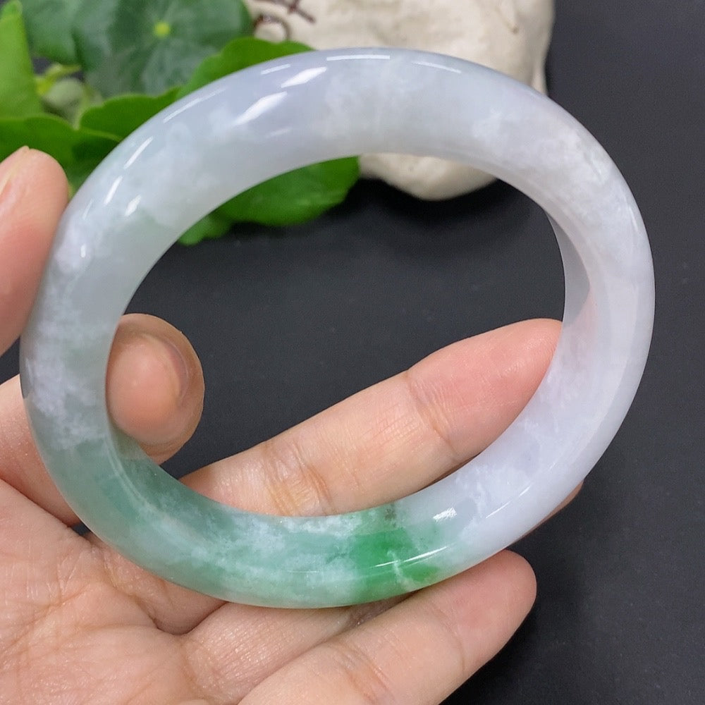 Jadeite Round Bangle Total Weight Approx. 68.3g Size 57.2