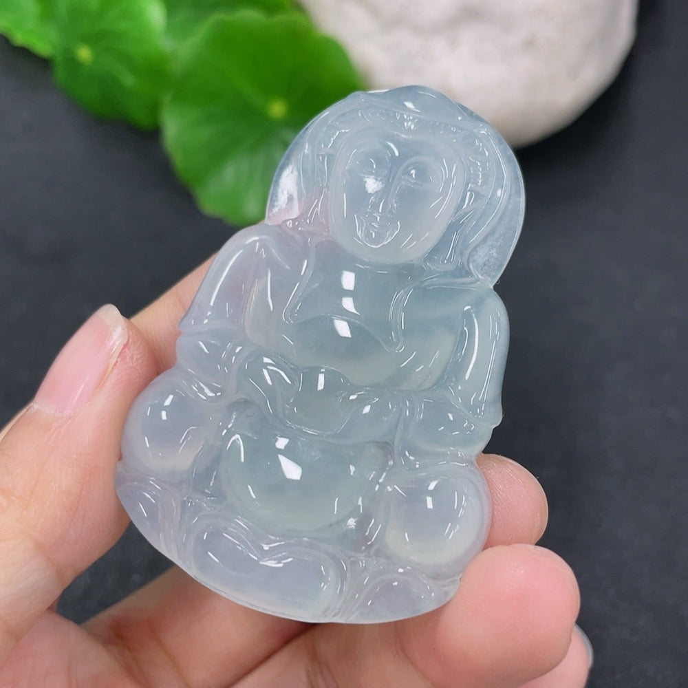 Jadeite Guanyin Pendant
