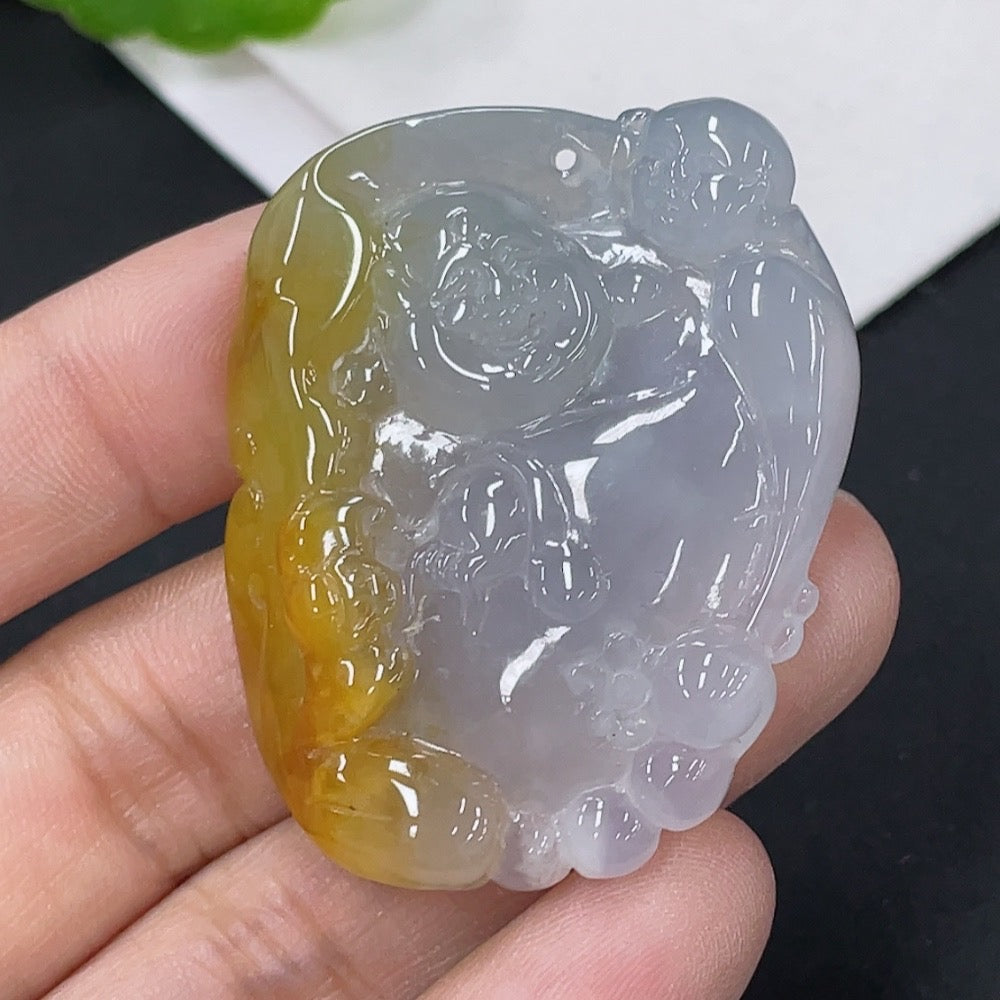 Jadeite Pendant Buddha, Total Weight Approx. 20.48g