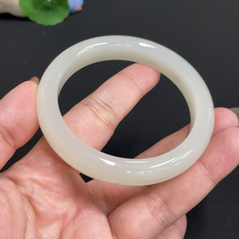 Hetian Jade Round Bracelet Size 58 Total Weight Approx. 54.3g