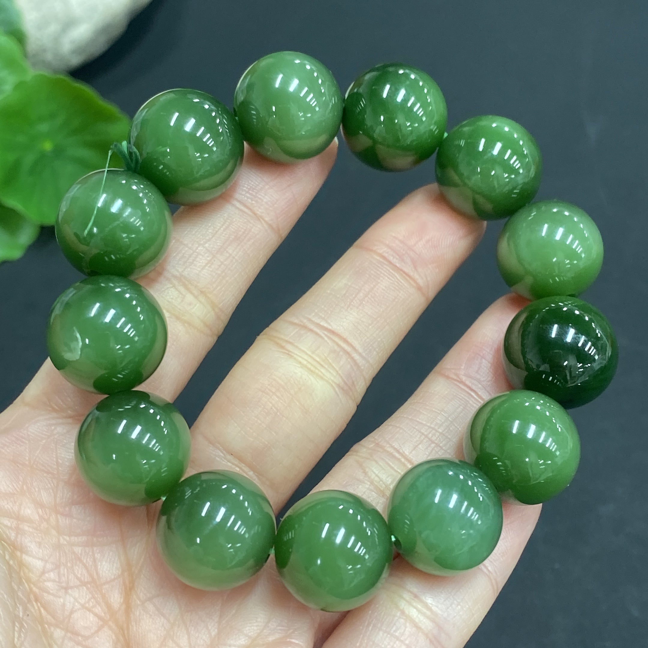 Hetian Jade Bracelet, Approx. 15.2mm, Total Weight Approx. 68.4g