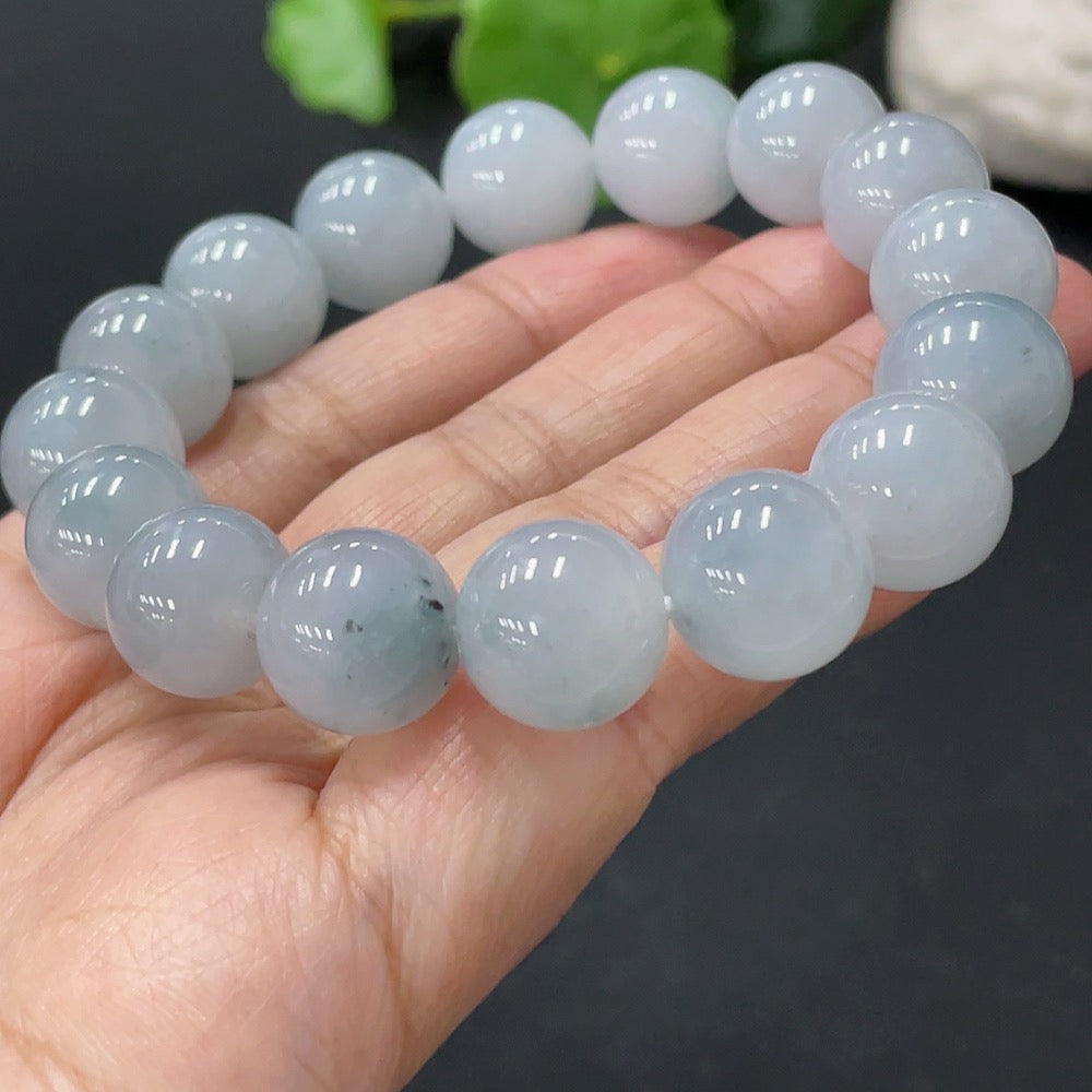 Jadeite Bracelet Size 12.9mm Approx. Total Weight 58.2g Approx.