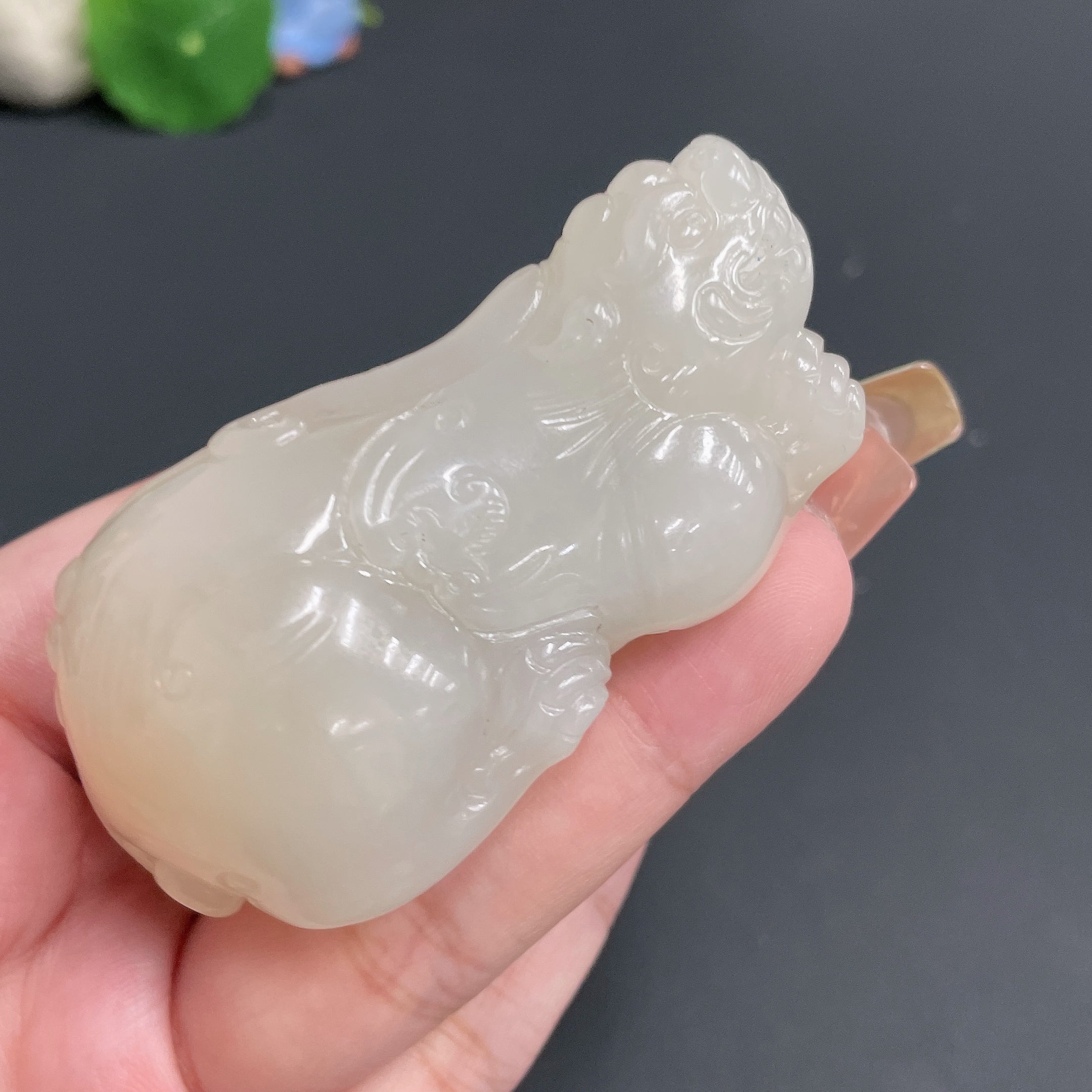 Hetian Jade Handheld Piece Pi Xiu . | Huiliu Certified