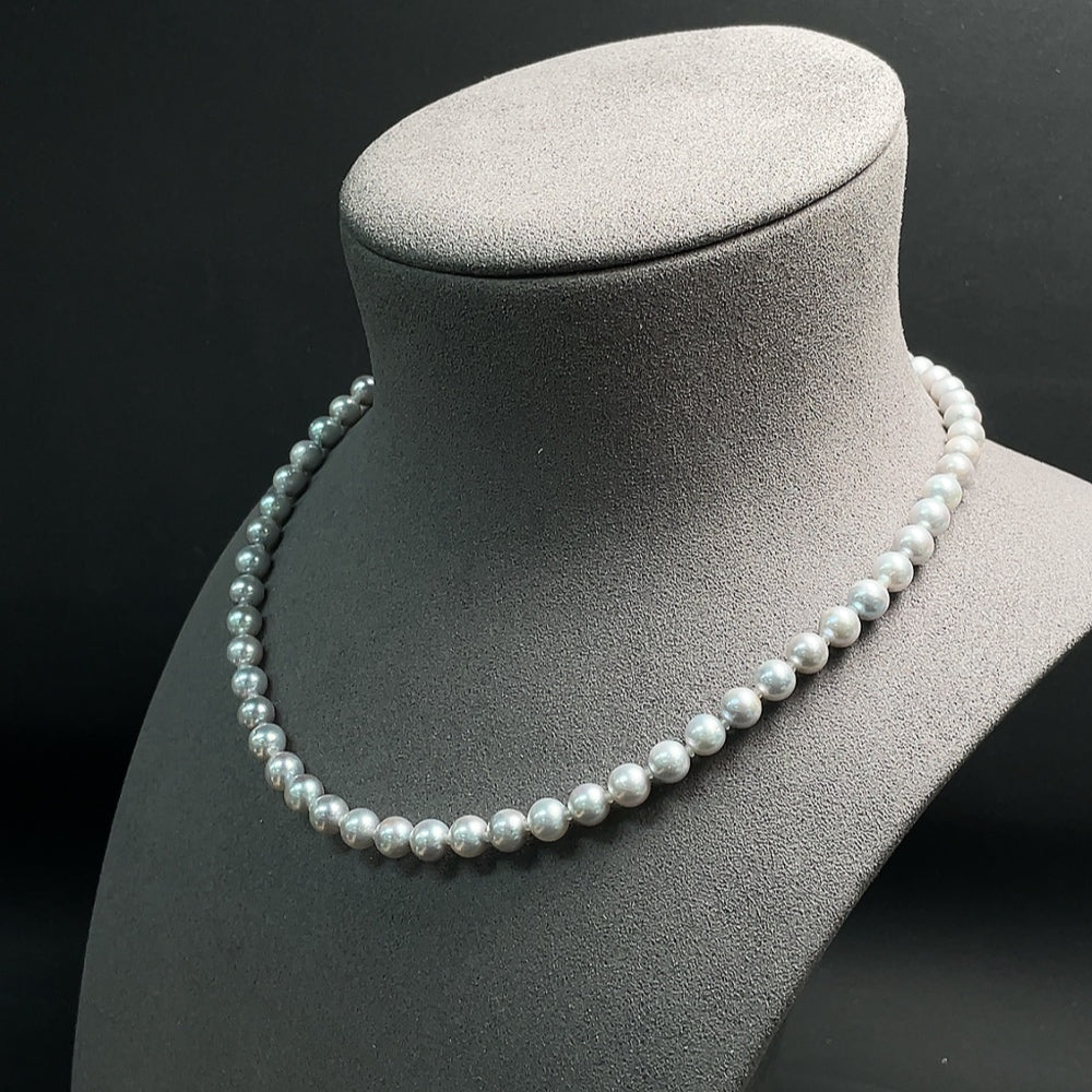 Seawater Pearl Necklace Non-Gold Color Origin Undetermined Size Approx. 6.8mm