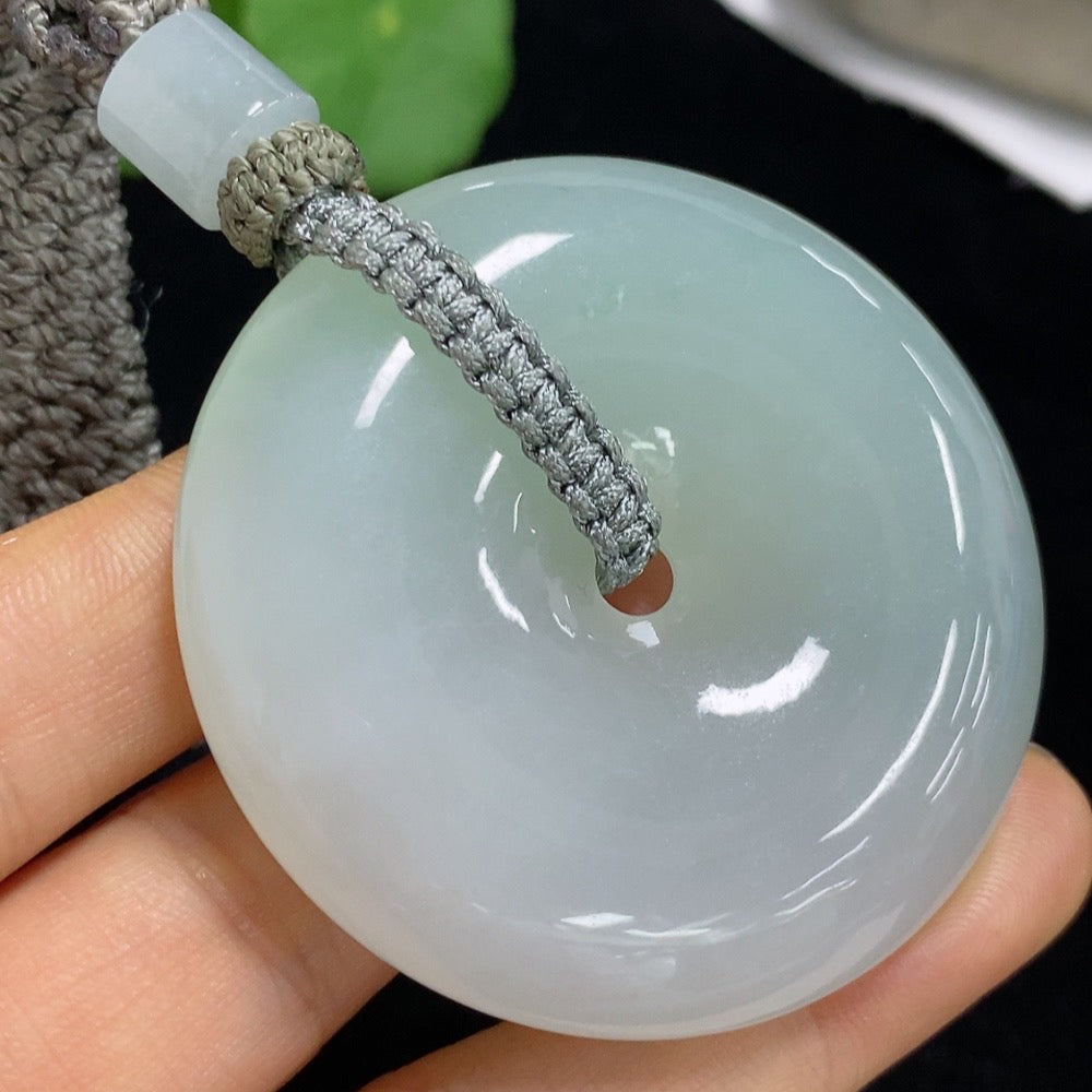 Jadeite Peace Knot Pendant . (Including Rope Weight) | Huiliu Certified