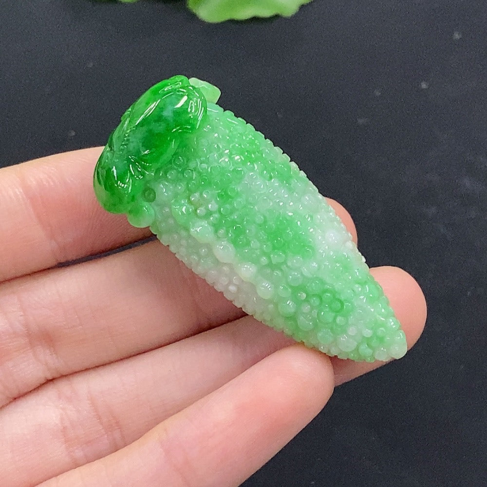 Jadeite Grape Pendant, Total Weight Approx. 22g