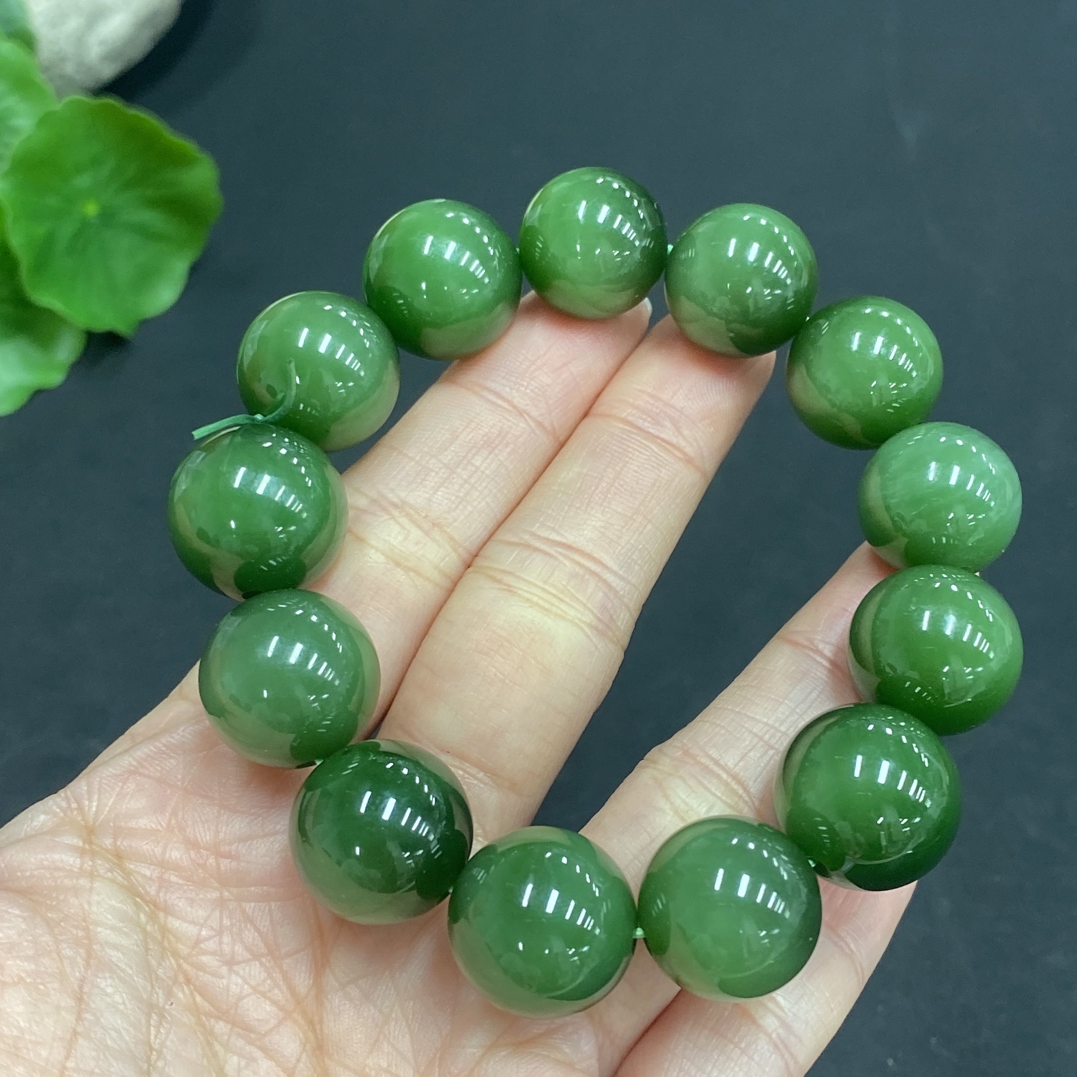 Hetian Jade Bracelet, Approx. 15.2mm, Total Weight Approx. 68.4g