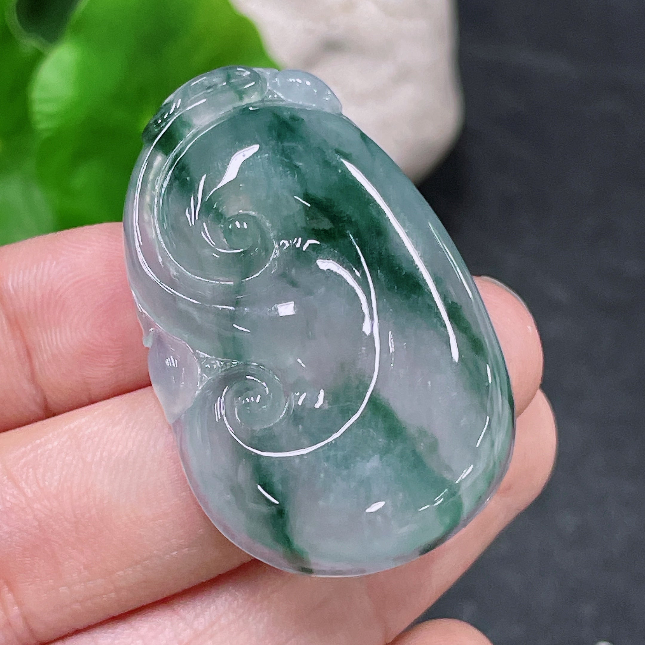 JadeitePendant Ruyi Total Weight Approx. 11.95g