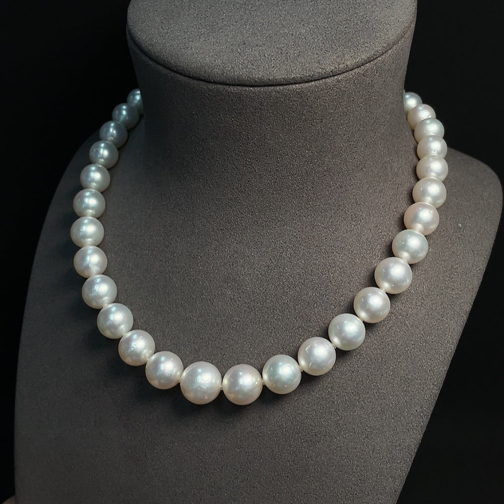 Seawater Pearl Necklace Non-Gold Total Weight Approximately 76.62g Size 9.7-13.3mm