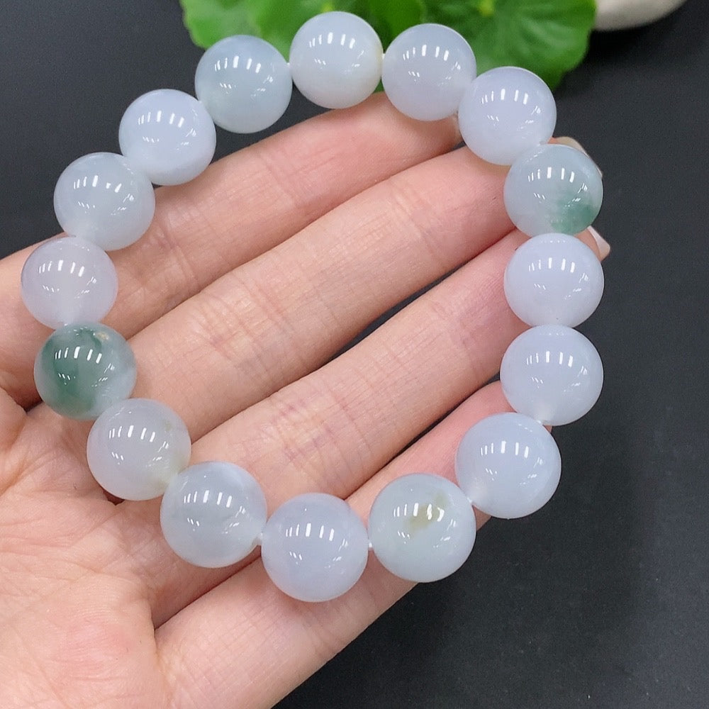 JadeiteBead Bracelet Approx. 12.2mm Total Weight Approx. 51.2g