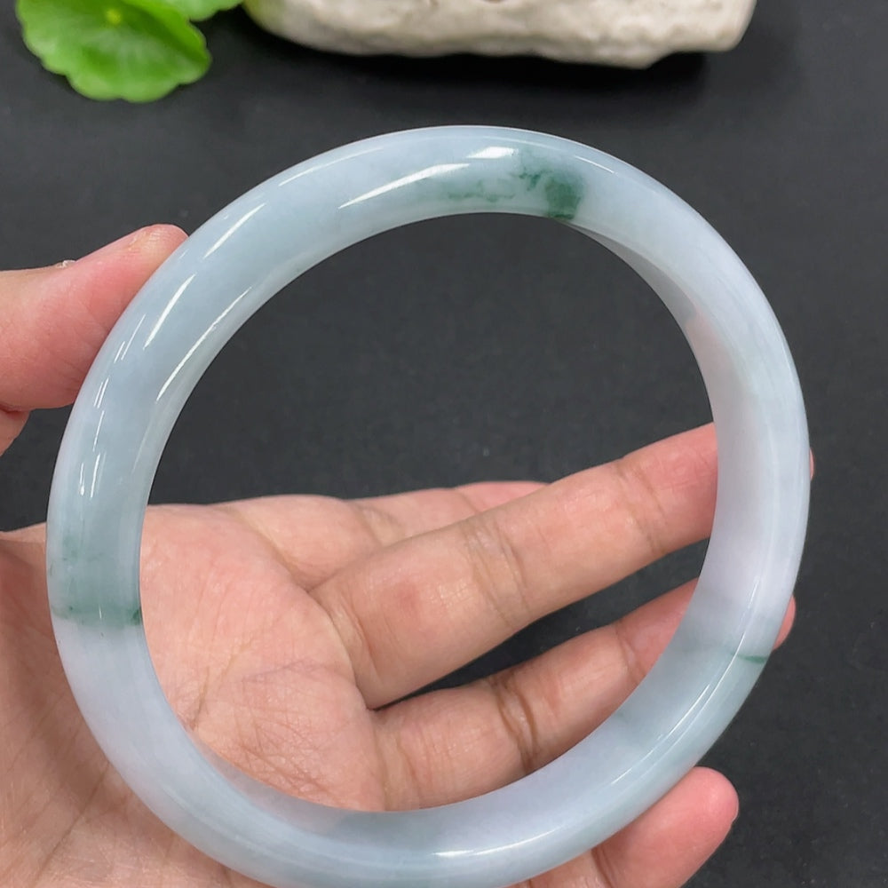 Jadeite Round Bangle Total Weight About 92.6g Size 78.6