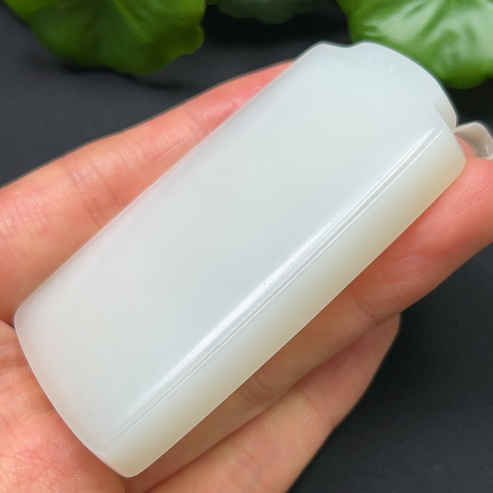 Hetian Jade Plain Pendant Total Weight about 74.49g