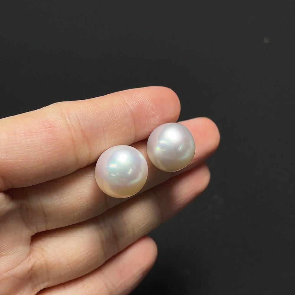 Seawater pearl earrings 18k gold size approx. 12.6mm