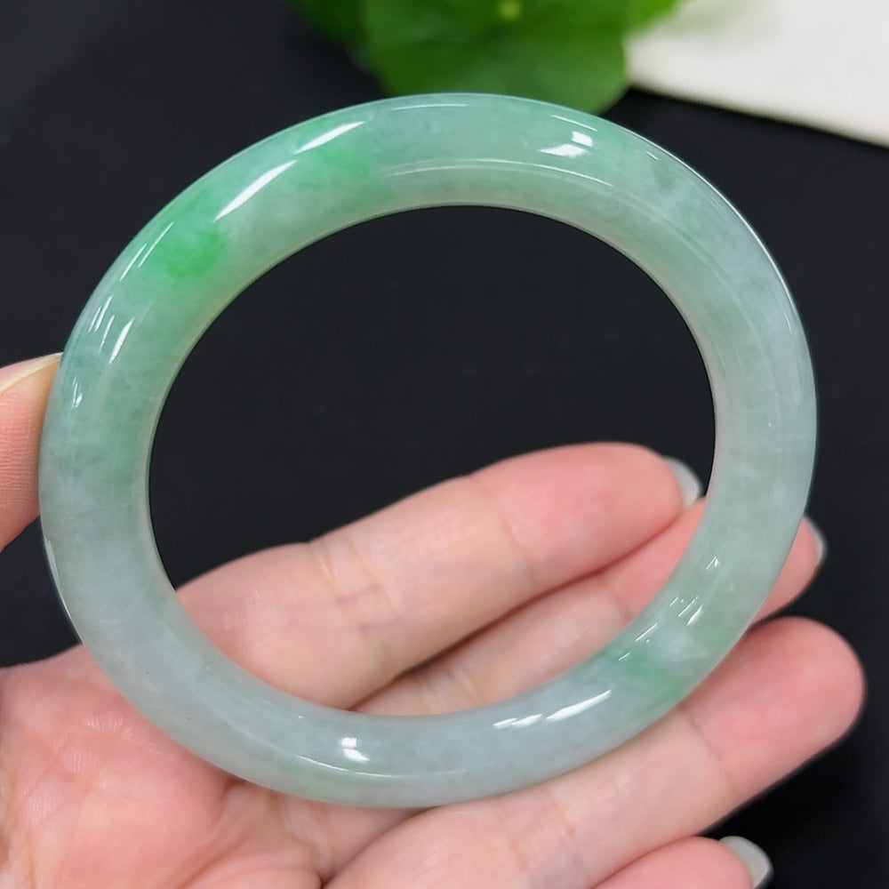 Jadeite Round Bangle Size 54.2 Total Weight Approx. 43.9g