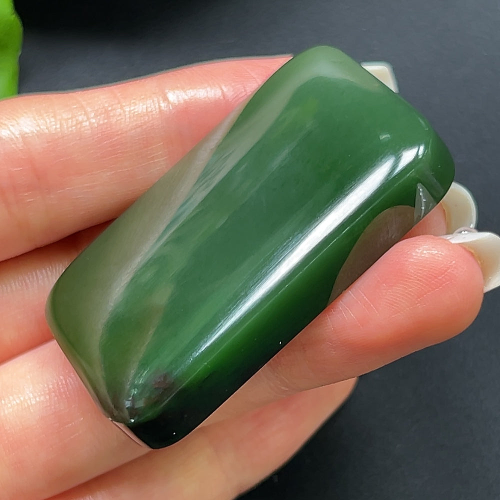 Green Hetian Jade Plain Pendant