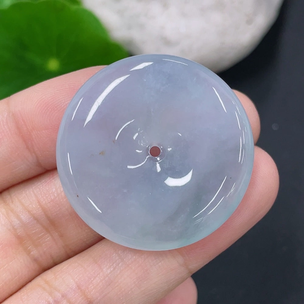 Jadeite Pendant Peace Buckle Total Weight Approx. 10.93g