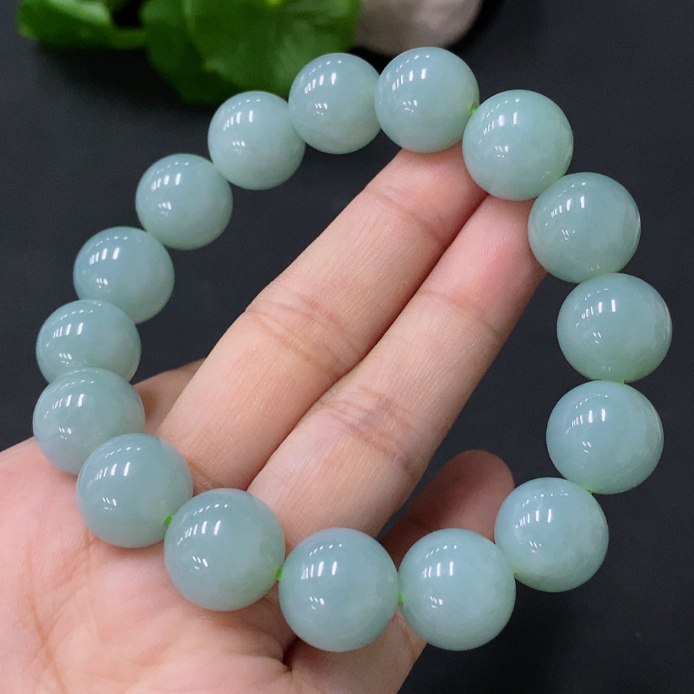 Jadeite Bracelet . 12.7mm | Huiliu Certified