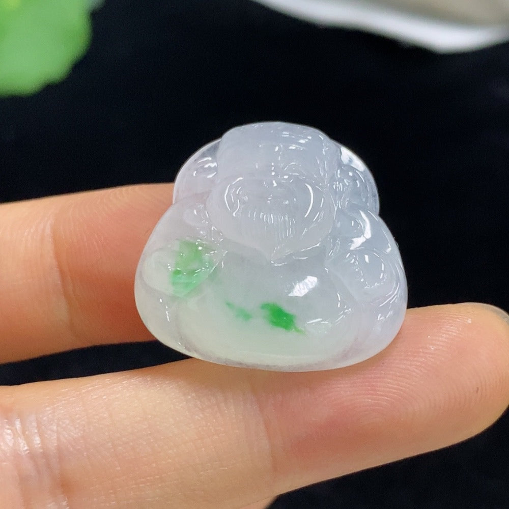 Jadeite God of Wealth Pendant, . | Huiliu Certified